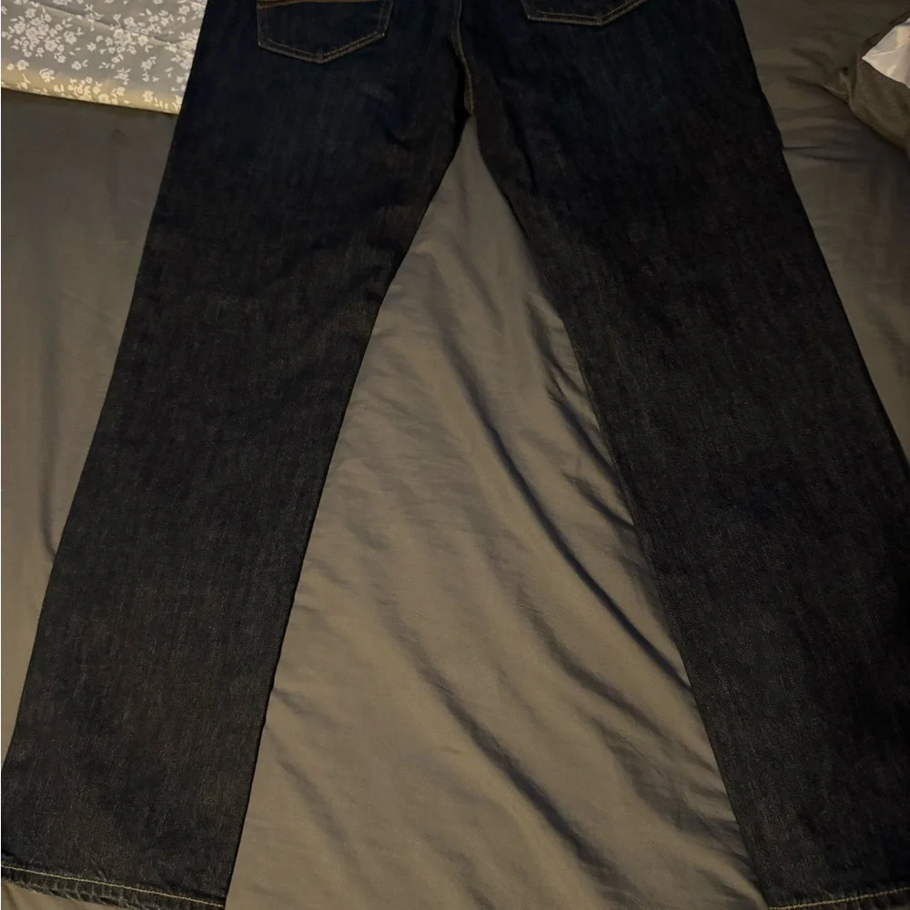 Abercrombie & Fitch Men's Classic Straight Jeans - Dark Blue - Picture 4 of 9